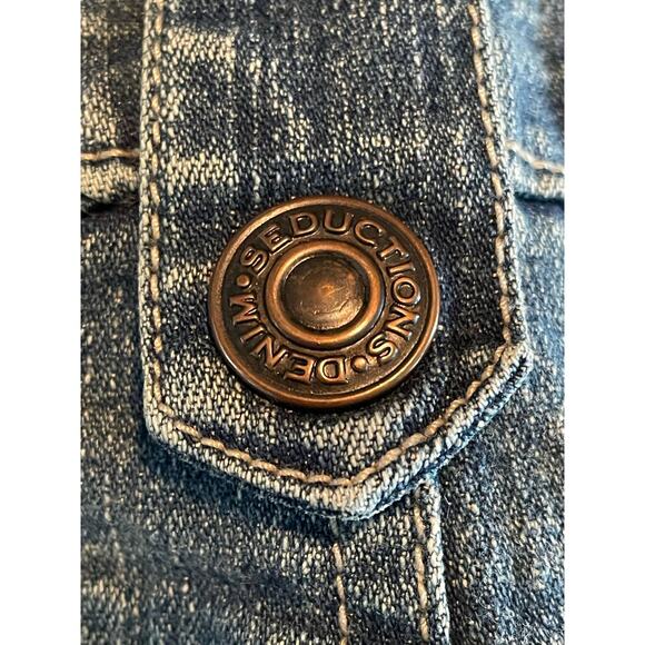 Seductions Denim Button Fly Hipster Flare Jeans size 9 - Picture 4 of 8